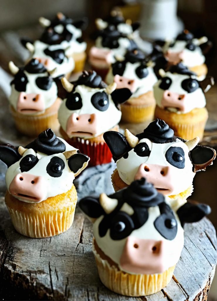 Cow Themed Cupcakes