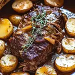 Slow-Braised Apple Cider Pot Roast with Herb Potatoes
