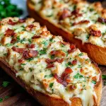 Loaded cheesy chicken garlic bread melt