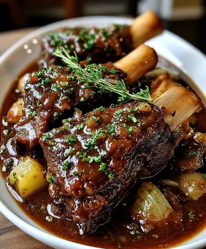 Rustic Fall Off the Bone Lamb Shanks